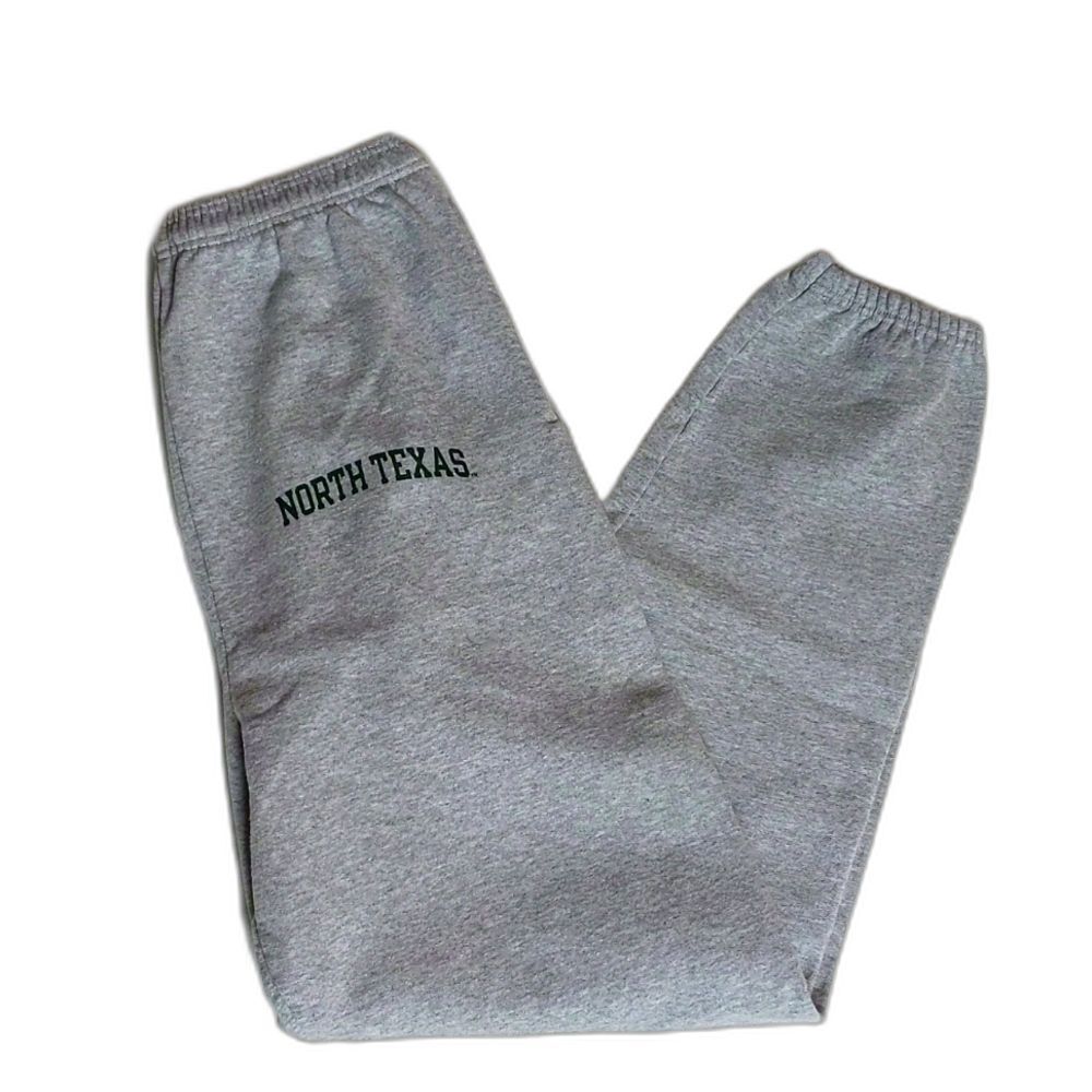 UNT University North Texas Gray Sweat Pants Pockets Drawstring Adult Small